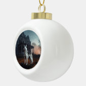 Boule En Céramique Sibérie Husky Halloween effraie (Droite)