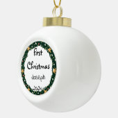 Boule En Céramique simple et élégant bébé première personnaliser de n (Droite)