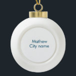 Boule En Céramique simple lettre initiale monogramme ajouter votre no<br><div class="desc">conception</div>