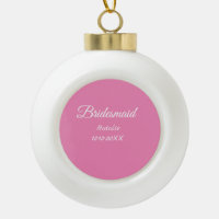 Simple minimal pink bridesmaid add name year text