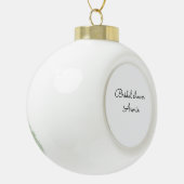 Boule En Céramique simple minimum ajouter votre nom texte douche nupt (Gauche)