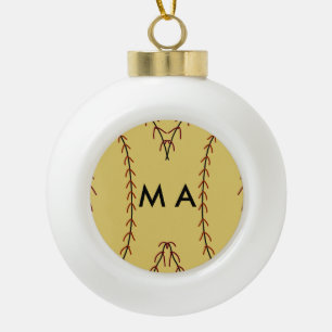 Boule En Céramique Simple monogramme ajouter votre nom lettre man min