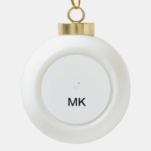 Boule En Céramique Simple monogramme minimaliste ajouter du texte avi