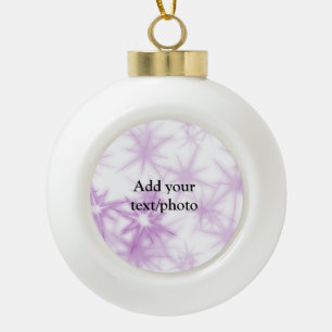 Boule En Céramique Simple rose violet paillettes scintillement ajoute