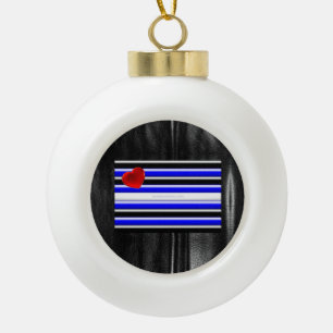 Boule En Céramique SlipperyJoe's Gay Leather Pride drapeau royal noir