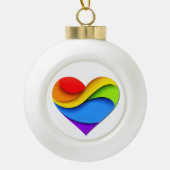 Boule En Céramique SlipperyJoe's orgueillement coeur courbes forme 3D (Devant)