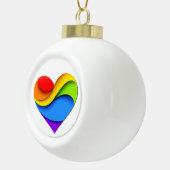 Boule En Céramique SlipperyJoe's orgueillement coeur courbes forme 3D (Droite)