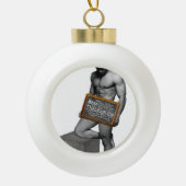 Boule En Céramique SlipperyJoe's Thanksgiving man hot six pack abs un (Devant)