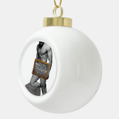 Boule En Céramique SlipperyJoe's Thanksgiving man hot six pack abs un (Droite)