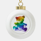 Boule En Céramique SlipperyL'ours en peluche brossé de Joe gra arc-en (Devant)