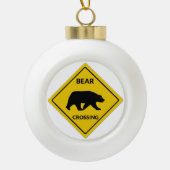 Boule En Céramique SlipperySignal de passage de l'ours de Joe silhoue (Devant)