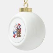 Boule En Céramique Sloth Happy 4th Rocket Fireworks USA (Droite)