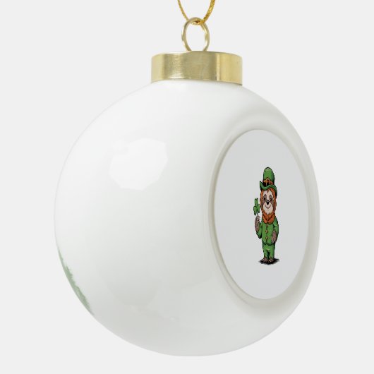 Boule En Céramique Sloth St Patrick's Day Irish Lucky (Gauche)