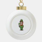 Boule En Céramique Sloth St Patrick's Day Irish Lucky (Devant)