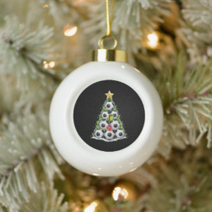 Boule En Céramique Soccer Noël Arbre Joueur Joueurs Joueurs Joueurs J