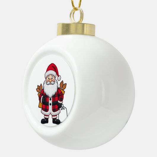 Boule En Céramique Soirée de Noël à père Noël (Droite)