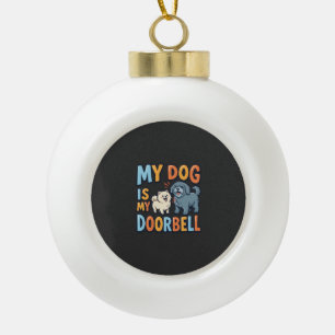 Boule En Céramique Sonnette Drôle de Chien pour Amateur d'Animaux