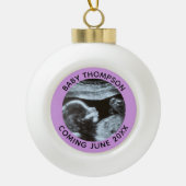 Boule En Céramique Sonogramme de révélation du genre de grossesse à u (Devant)