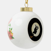 Boule En Céramique Sorcière et chat (Gauche)