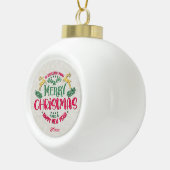 Boule En Céramique Souhaitez-vous un joyeux Noël et une bonne année (Droite)