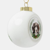 Boule En Céramique Springer spaniel Noël Wreath Festive Pup (Gauche)