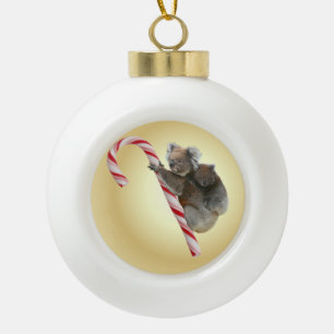 Boule En Céramique Sucre de canne de Noël Koala australien