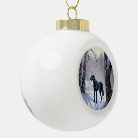 Boule En Céramique Super Danse Laisser Neige Noël (Gauche)