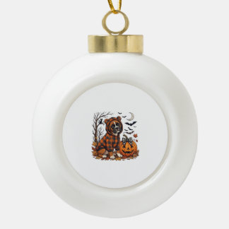 Boule En Céramique Sweat à capuche carreauté chien Boxer Halloween Ci