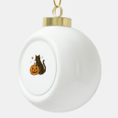 Boule En Céramique T-shirt classique éffrayant pour Halloween Kitty (Droite)