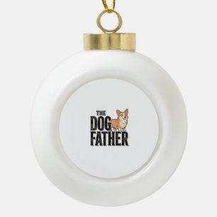 Boule En Céramique T-Shirt De gravure vintage Dogfather Corgi drôle