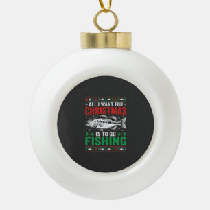 Boule En Céramique T-shirt dégueu pêche Noël bass