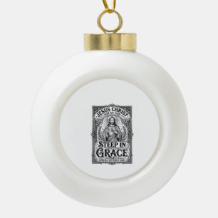Boule En Céramique T-shirt graphique Jésus amateur de thé chrétien