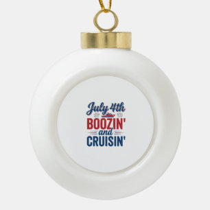 Boule En Céramique T-shirt vintage de bateau de boisson et de croisiè