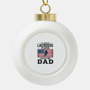 Boule En Céramique T-shirt vintage drapeau américain Funny Lacrosse P