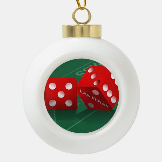 Boule En Céramique Table de craps avec dés Las Vegas (Devant)