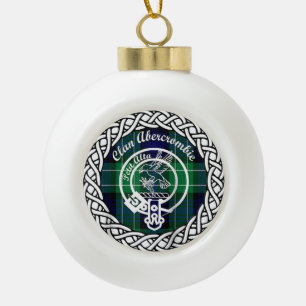 Boule En Céramique Tartan et blason du clan écossais Abercrombie