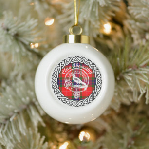 Boule En Céramique Tartan et blason du clan écossais Abernethy
