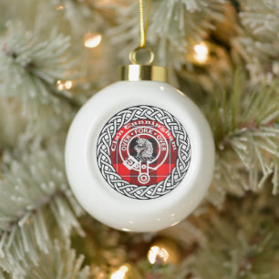 Boule En Céramique Tartan et blason du clan écossais Cunningham