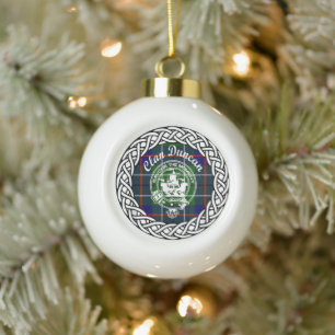 Boule En Céramique Tartan et blason du clan écossais Duncan