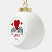 Boule En Céramique Tatous en souvenir de Noël d'amour (Droite)