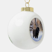 Boule En Céramique Terre-Neuve Laissons neiger Noël (Gauche)