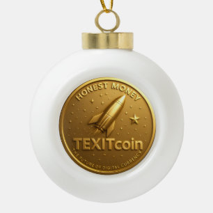 Boule En Céramique TexitCoin Pièce d'or Noël