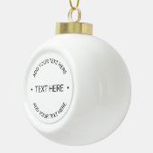 Boule En Céramique Texte modifiable simple et moderne | Blanc et noir (Droite)