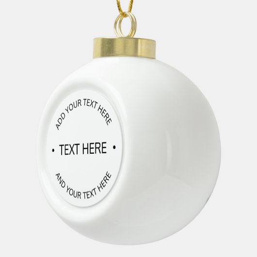 Boule En Céramique Texte modifiable simple et moderne | Blanc et noir (Droite)