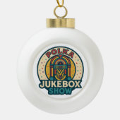Boule En Céramique The Polka Jukebox Snowflake Framed Ornament (Devant)