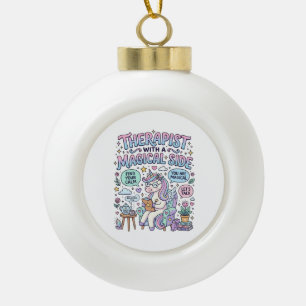 Boule En Céramique Thérapeute Licorne avec un Cadeau Magique Idée Cad