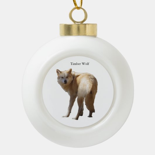 Boule En Céramique Timber Wolf ornament (Devant)