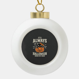 Boule En Céramique Toujours Halloween Chat Noir Design de Citrouille