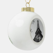 Boule En Céramique Tour Eiffel b/w (Gauche)