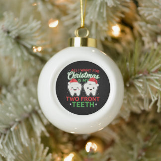 Boule En Céramique Tout ce que je veux pour Noël, ce sont mes deux de